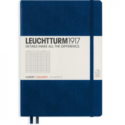 Записная книжка Leuchtturm «Medium» A5 в клетку темно-синий 251 стр.