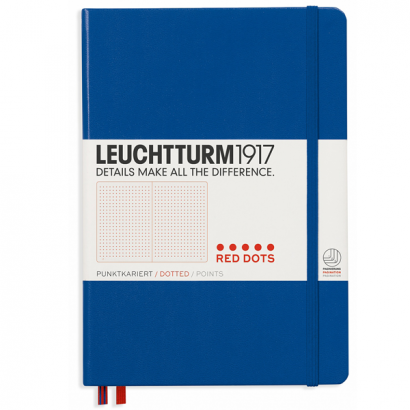 Записная книжка Leuchtturm «Red Dots» A5 в точку королевский синий 251 стр.