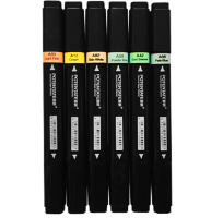 Набор маркеров для скетчинга Potentate Alcohol Based Set 6 Pastel (пастельные)