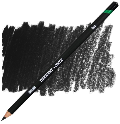 Насыщенный черный чернографитный карандаш Derwent Onyx темный
