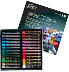 Пастель Mungyo Gallery Oil Pastel масляная круглая 24 цвета профессиональная (металлик)