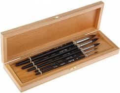 Набор кистей для рисования Roubloff №1 белка круглые 5 штук в шкатулке