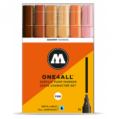 Набор акриловых маркеров Molotow ONE4ALL "Персонажи" 6 шт / 4 мм