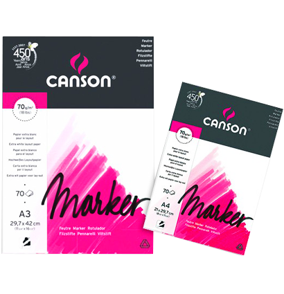 Альбом для маркеров Canson Marker Layout Bleedproof А4 / 70 листов / 70 гм