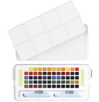 Набор акварели Sakura Koi Pocket Sketch Box 60 цветов в кейсе + губка и кисть