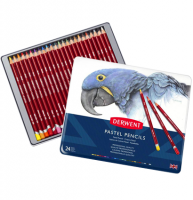 Набор пастельных карандашей Derwent Pastel Pencils 24 цвета в металлическом кейсе
