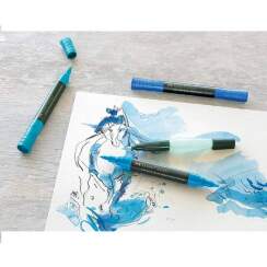 Акварельные маркеры Albrecht Durer Faber-Castell набор 10 цветов на водной основе