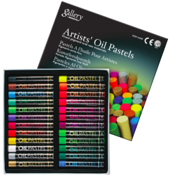 Пастель Mungyo Gallery Oil Pastel масляная круглая 24 цвета профессиональная (флюр+металлик)