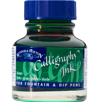 Тушь Winsor&Newton Calligraphy Ink зелёная для каллиграфии прозрачная, 30 мл