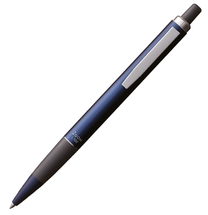 Ручка шариковая автоматическая Tombow ZOOM L102 корпус темно-синий линия 0.7мм подарочная упаковка, черная