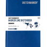 Скетчбук Sketchmarker Marker Line для маркеров синий с твёрдой обложкой  купить в магазине Скетчинг ПРО с доставкой по РФ и СНГ