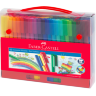 Фломастеры смываемые Faber-Castell Connector для детей набор 60 цветов в чемоданчике купить в магазине маркеров Скетчинг ПРО с доставкой по РФ и СНГ