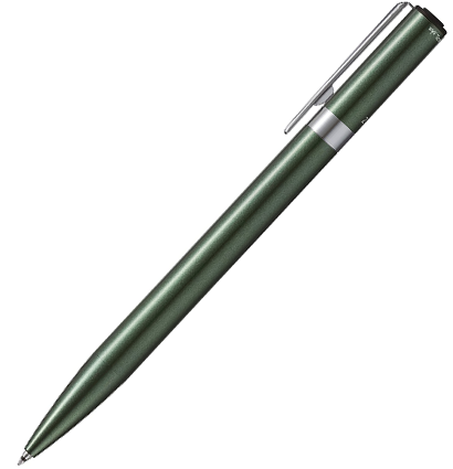 Ручка шариковая автоматическая Tombow ZOOM L105 City корпус зеленый линия 0.7мм подарочная упаковка, черная