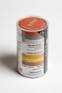 Набор пастели PanPastel 6 цветов "Металлик" по 9 мл и спонжи