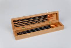 Набор кистей для рисования Roubloff №11 синтетика разной формы 8 штук в шкатулке