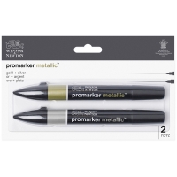 Набор из двух металлических маркеров Winsor&Newton Promarker Metallic