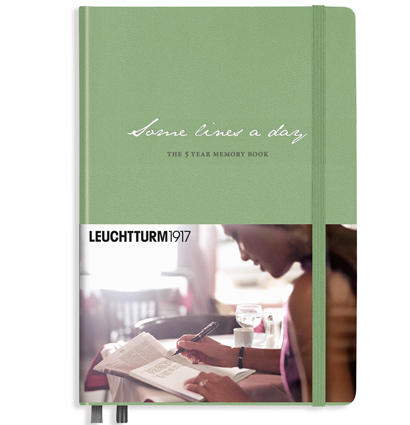 Записная книжка воспоминаний Leuchtturm "Несколько строк в день" А5 на 5 лет пастельный зеленый 365 стр.
