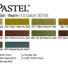Набор пастели PanPastel Warm Dark 10 темных теплых цветов в контейнерах по 9 мл