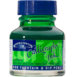 Тушь Winsor&Newton Calligraphy Ink зелёная светлая для каллиграфии прозрачная, 30 мл