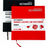 Скетчбук Sketchmarker Marker Line для маркеров черный с твёрдой обложкой 16x16 см / 48 листов / 160 гм купить в магазине Скетчинг Про