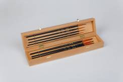 Набор кистей для рисования Roubloff №12 колонок круглые и плоская 8 штук в шкатулке