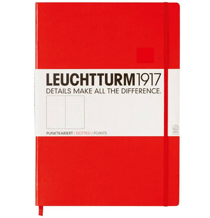 Записная книжка Leuchtturm «Master» A4+ в точку красная 235 стр.