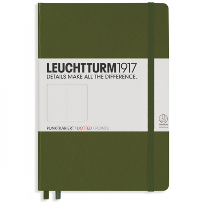 Записная книжка Leuchtturm «Medium» A5 в точку хаки 251 стр.