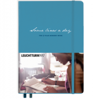 Записная книжка воспоминаний Leuchtturm "Несколько строк в день" А5 на 5 лет нордический синий 365 стр.