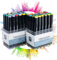 FINECOLOUR BRUSH 48 маркеров с кистью "Базовый" набор в кейсах