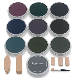 Набор пастели PanPastel Cold Dark 10 темных холодных цветов в контейнерах по 9 мл