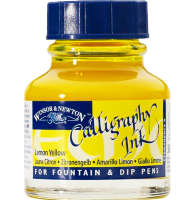 Тушь Winsor&Newton Calligraphy Ink желтый лимонный для каллиграфии прозрачная, 30 мл