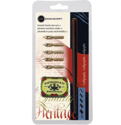 Набор перьев для каллиграфии Manuscript Round Hand 2 блистер 5 штук