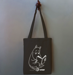 Сумка-шоппер «Муми-тролли. Фрекен Снорк с книгой» темная