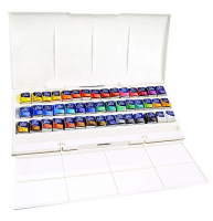 Акварель Cotman Winsor&Newton Half Pan Studio в наборе 45 цветов в кейсе