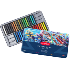 Акварельные блоки Derwent Inktense Blocks 36 цветов в фирменном кейсе