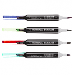 FINECOLOUR BRUSH 50 маркеров с кистью "Основной" набор в пенале-сумке
