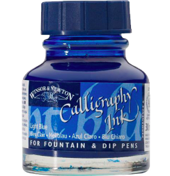 Тушь Winsor&Newton Calligraphy Ink голубая светлая для каллиграфии прозрачная, 30 мл