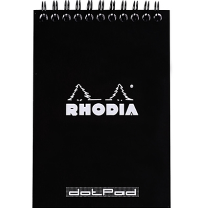 Блокнот в точку Rhodia Classic мягкая обложка черный А6 / 80 листов / 80 гм