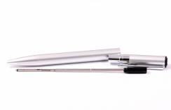 Ручка шариковая автоматическая Tombow ZOOM L105 City корпус серебряный линия 0.7мм подарочная упаковка, черная