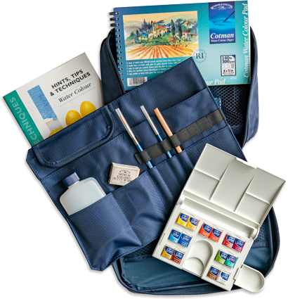  Набор для пленэра Cotman Winsor&Newton Travel Bag акварель и аксессуары в сумке