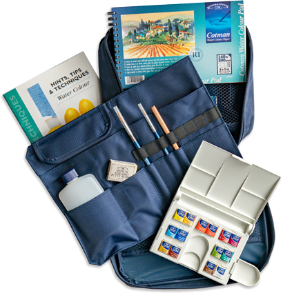Набор для пленэра Cotman Winsor&Newton Travel Bag акварель и аксессуары ...