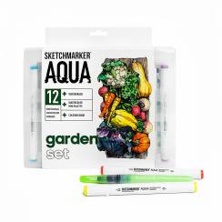 Набор маркеров Sketchmarker Aqua Pro Brush Garden Set 12 цветов