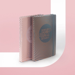 Записная книжка Leuchtturm А5 «Write don't talk» в точку с подарочной коробкой розовая 251 стр.