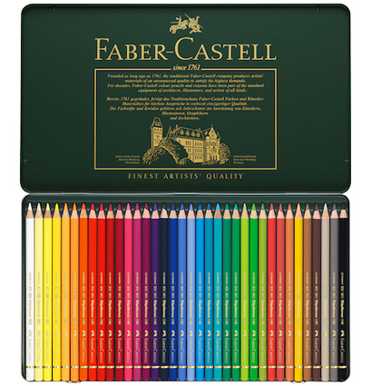 Polychromos цветные карандаши Faber-Castell набор из 36 цветов в кейсе
