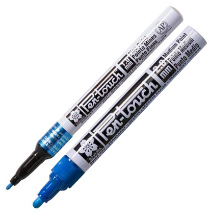 Маркер / линер голубой для скетчей Sakura Pen-Touch с архивными чернилами (для всех поверхностей)