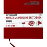 Скетчбук Sketchmarker Marker Line для маркеров бордовый с твёрдой обложкой 16x16 см / 48 листов / 160 гм купить в магазине Скетчинг Про