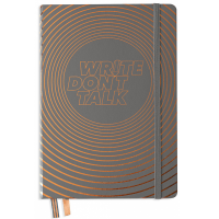 Записная книжка Leuchtturm А5 «Write don't talk» в точку с подарочной коробкой глубокий серый 251 стр.