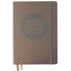 Записная книжка Leuchtturm А5 «Write don't talk» в точку с подарочной коробкой глубокий серый 251 стр.