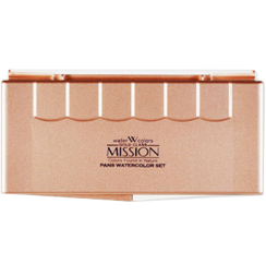 Набор акварельных красок Mijello Mission Gold Pan Watercolor 12 цветов в кюветах в кейсе
