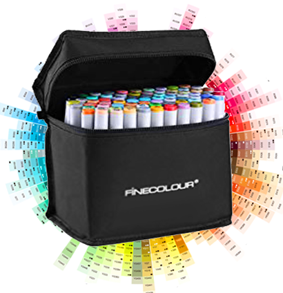 Finecolour Junior набор маркеров 100 цветов "Максимальный" в фирменном пенале